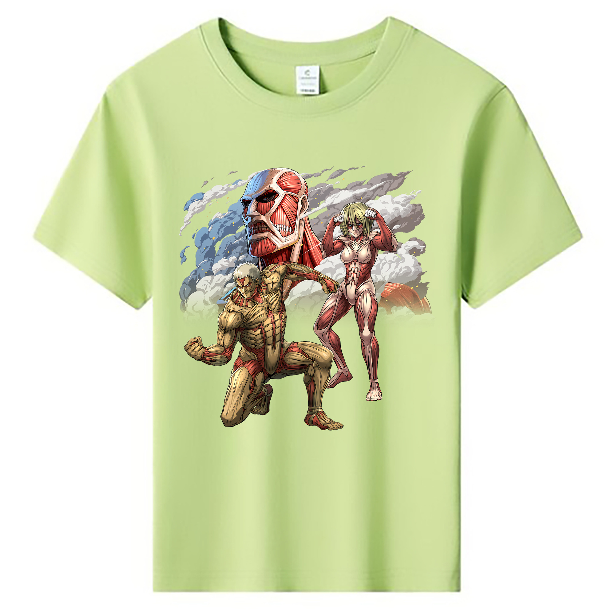 （画像用） 進撃の巨人 Attack on Titan 綿100％キッズTシャツ（フロントプリント）